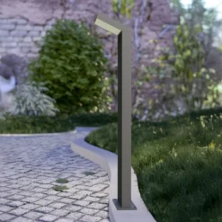 Bolardo luminoso LED EGLO GROTTAZZOLINA, negro, altura 80 cm, IP65