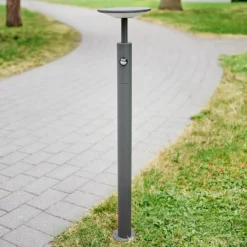 Bolardo luminoso LED Fenia de Lucande, 100 cm, sensor, IP54, antracita