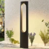 Bolardo luminoso LED Fenti de 90 cm de altura, color antracita, aluminio, de la