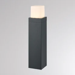 Bolardo luminoso LED FYNN-O, altura 45 cm, color antracita, CCT IP65,
