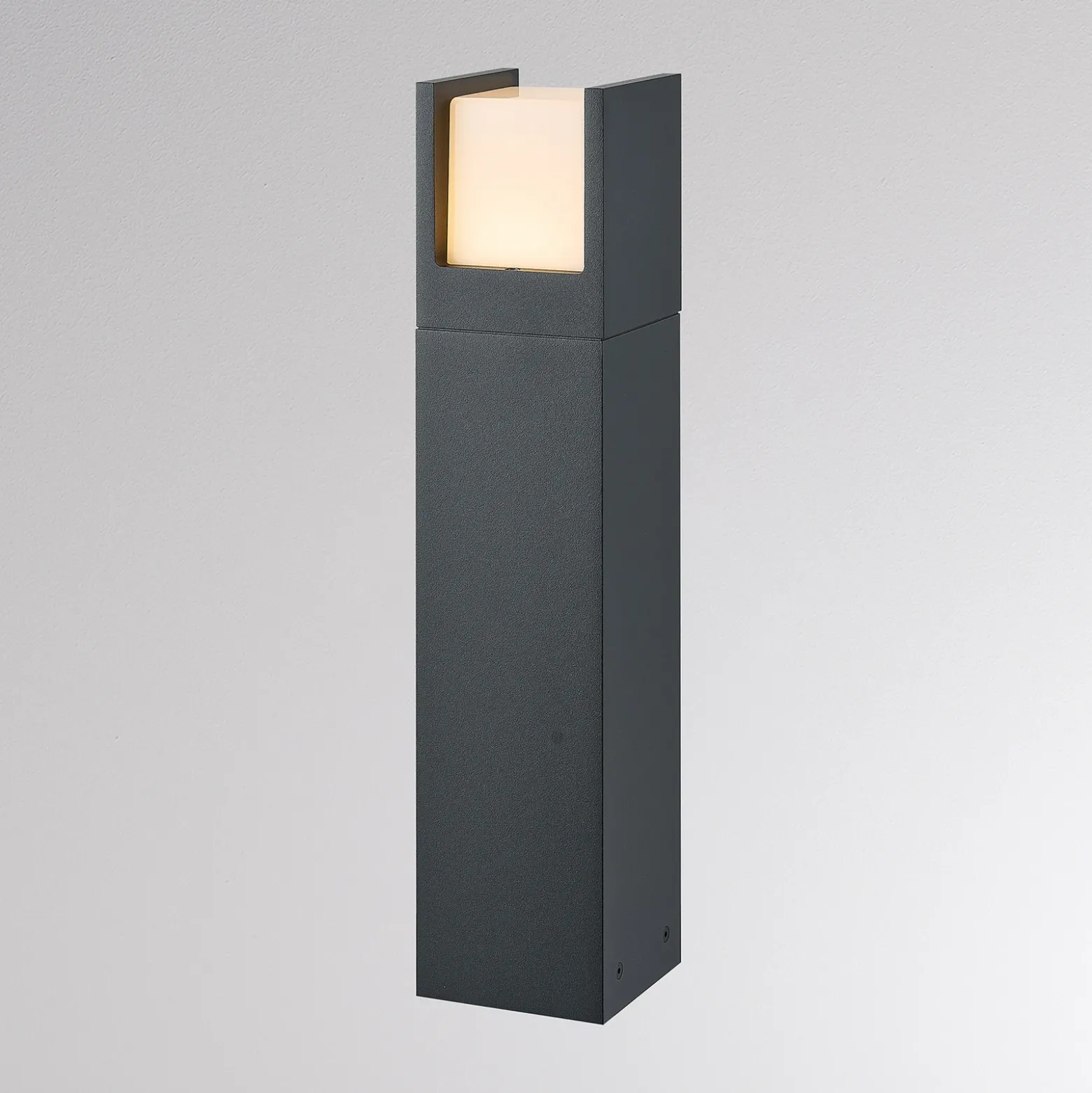 Bolardo luminoso LED FYNN-U, altura 45 cm, color antracita, CCT IP65,