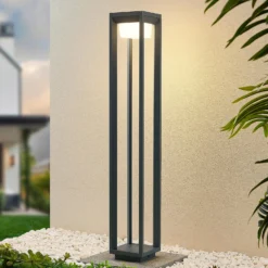 Bolardo luminoso LED Gamion de Prios, 90 cm, antracita, metal, IP54
