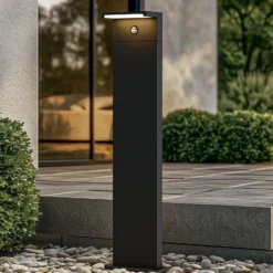 Bolardo luminoso LED Iberion de Arcchio, 90 cm, antracita, sensor