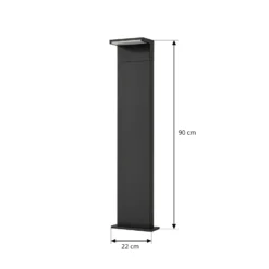 Bolardo luminoso LED Iberion de Arcchio, 90 cm, antracita, metal