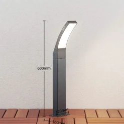 Bolardo luminoso LED Ilvita de Lindby, 60 cm, antracita, metal, IP54
