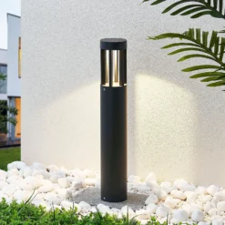 Bolardo luminoso LED Jordis en gris oscuro