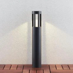 Bolardo luminoso LED Jordis en gris oscuro