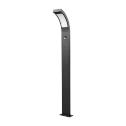 Bolardo luminoso LED Juvia de Lucande, 100 cm, detector de movimiento, IP54