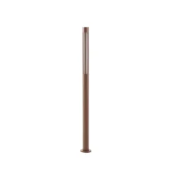 Bolardo luminoso LED Lindby Fjorya, altura 90 cm, marrón, IP65