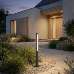 Bolardo luminoso LED Lindby Liravel, altura 60 cm, antracita, IP65