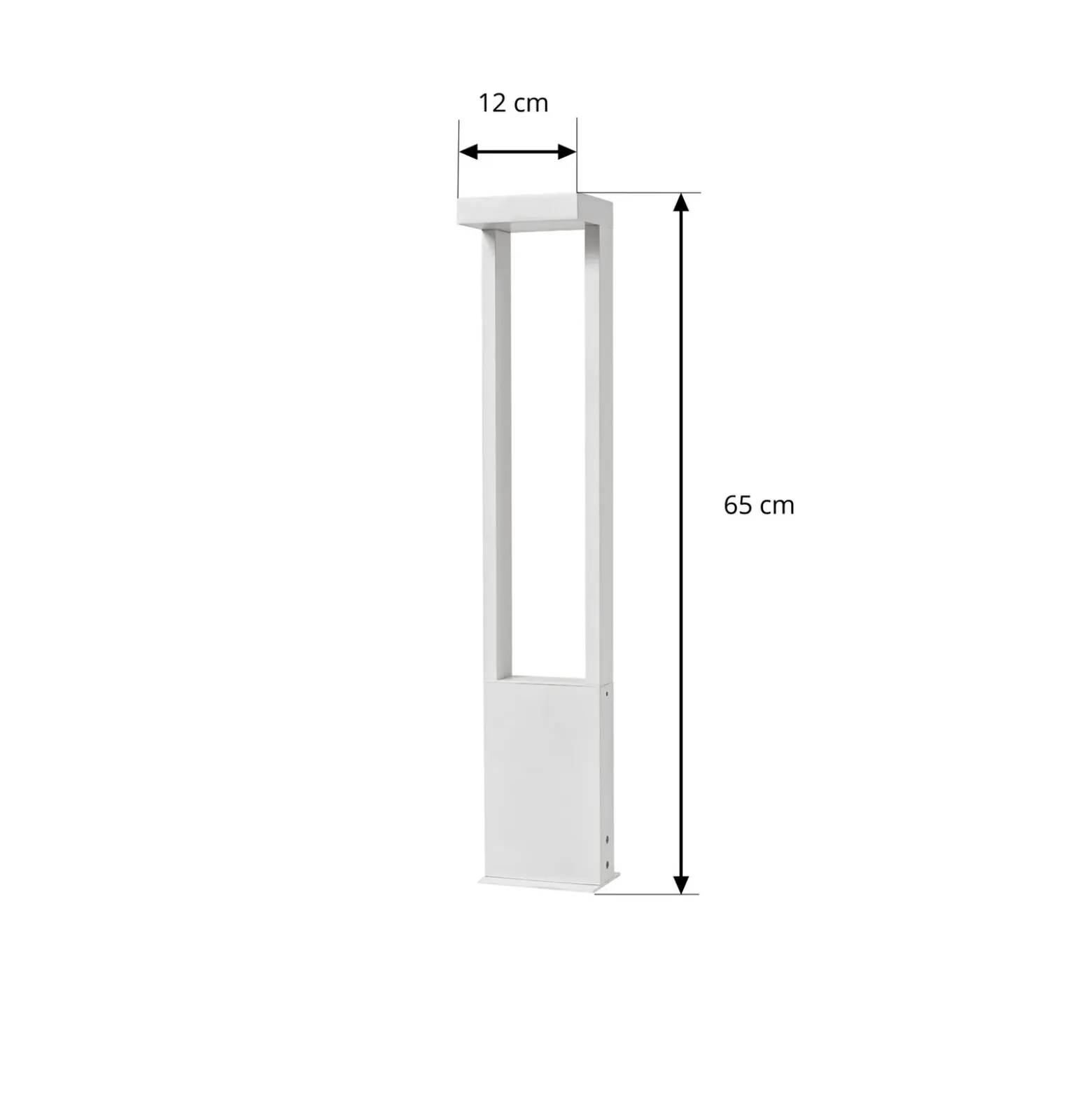 Bolardo luminoso LED Lindby Lonete, blanco, altura 65 cm, IP65
