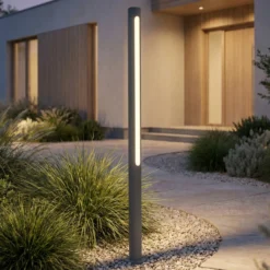 Bolardo luminoso LED Liravel de Lindby, altura 90 cm, antracita, IP65
