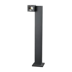 Bolardo luminoso LED Lorik con cabezal flexible, gris
