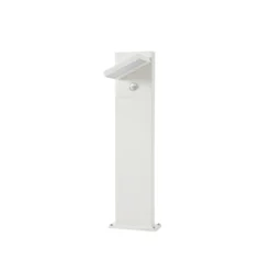Bolardo luminoso LED Lucande Silvan, blanco, 65 cm, con sensor, IP54