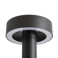 Bolardo luminoso LED Lucande Nirella, 100 cm, negro, CCT, IP65