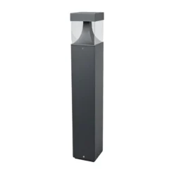 Bolardo luminoso LED Lucande Egon, altura 65 cm, gris grafito, IP54