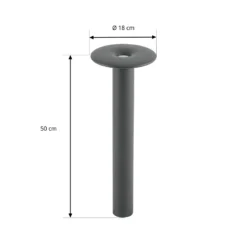 Bolardo luminoso LED Lucande Haloa, negro, altura 50 cm, IP54