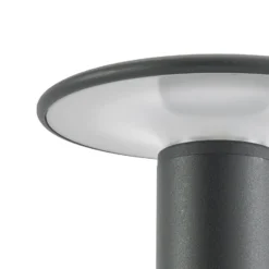 Bolardo luminoso LED Lucande Haloa, negro, altura 50 cm, IP54