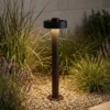 Bolardo luminoso LED Lucande Nirella, 60 cm, negra, CCT, IP65