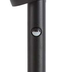 Bolardo luminoso LED Lucande Nirella, 60 cm, negro, CCT, con sensor