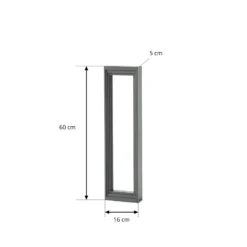 Bolardo luminoso LED Lucande Ashkan, altura 60 cm, antracita, IP65