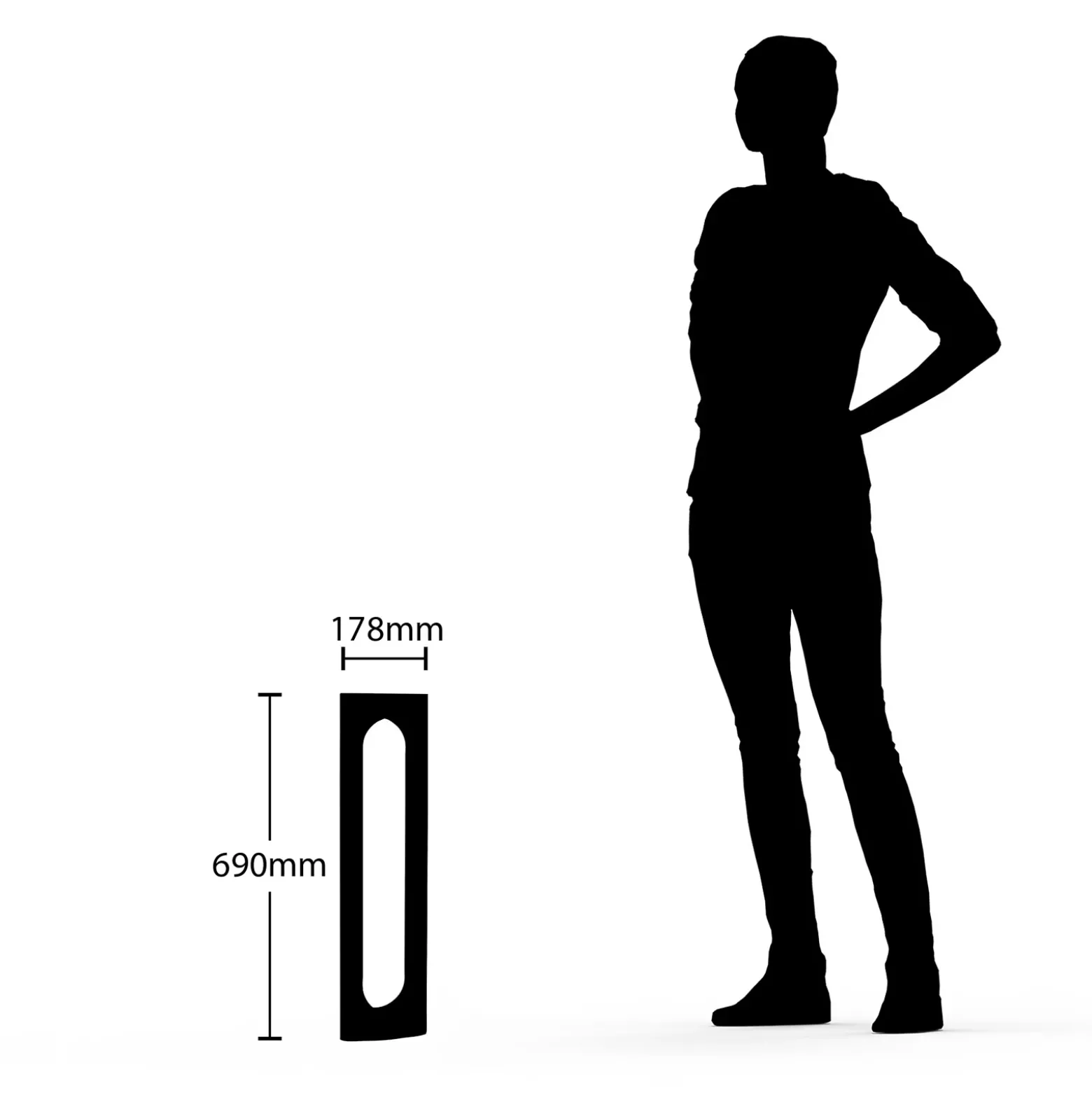 Bolardo luminoso LED Lucande Fenti, 65 cm