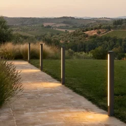 Bolardo luminoso LED Lucande Celiora, 80 cm, antracita, 3000 K