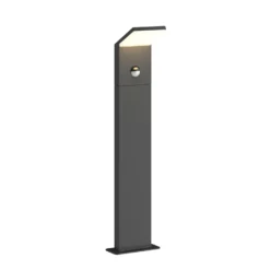 Bolardo luminoso LED Lucande Nevio, con sensor, 60 cm, antracita