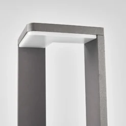 Bolardo luminoso LED Lucande Jeny, 100 cm, antracita, aluminio