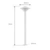 Bolardo luminoso LED Lucande Montaro, 110 cm, blanco, con sensor