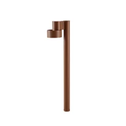 Bolardo luminoso LED Lucande Elune, marrón, IP44, altura 77 cm