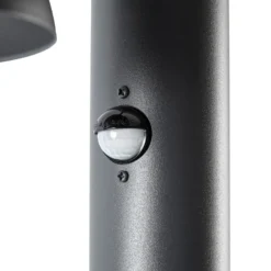 Bolardo luminoso LED Lucande Montaro, 100 cm, antracita, con sensor