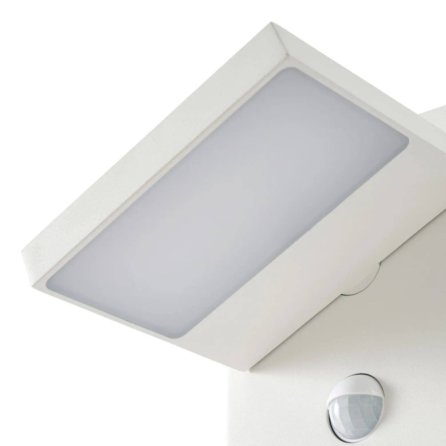 Bolardo luminoso LED Lucande Silvan, blanco, 100 cm, con sensor, IP54