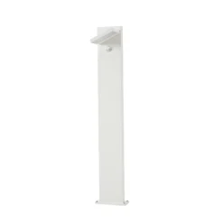 Bolardo luminoso LED Lucande Silvan, blanco, 100 cm, con sensor, IP54