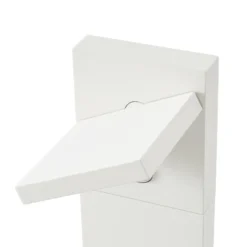 Bolardo luminoso LED Lucande Silvan, blanco, 100 cm, con sensor, IP54