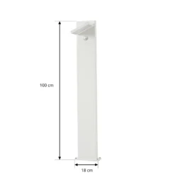 Bolardo luminoso LED Lucande Silvan, blanco, 100 cm, con sensor, IP54