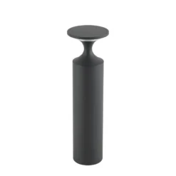Bolardo luminoso LED Lucande Navor, altura 50 cm, negra, IP65
