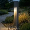 Bolardo luminoso LED Lucande Oxido, antracita, altura 80 cm, IP44