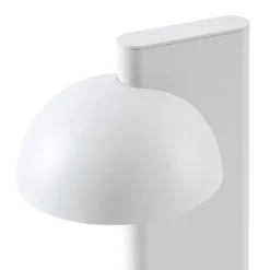 Bolardo luminoso LED Lucande Velira, gris claro, 77 cm, 1 luz, IP44