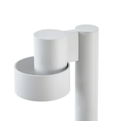 Bolardo luminoso LED Lucande Elune, gris claro, IP44, altura 77 cm