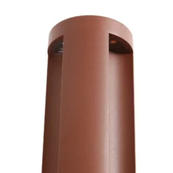 Bolardo luminoso LED Lucande Raiku, color óxido, aluminio, 65 cm