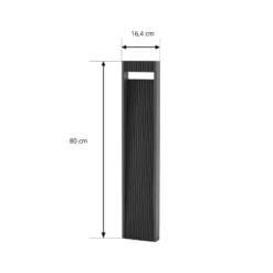 Bolardo luminoso LED Lucande Tavion, 80 cm, antracita, IP65
