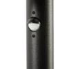 Bolardo luminoso LED Lucande Elune, negro, con sensor, IP44, 77 cm