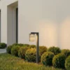 Bolardo luminoso LED Lucande Beelia, antracita, 60 cm, estriado