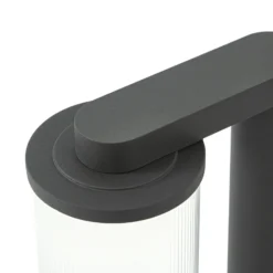 Bolardo luminoso LED Lucande Beelia, antracita, 90 cm, estriado