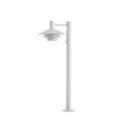 Bolardo luminoso LED Lucande Montaro, 100 cm, blanco, con sensor