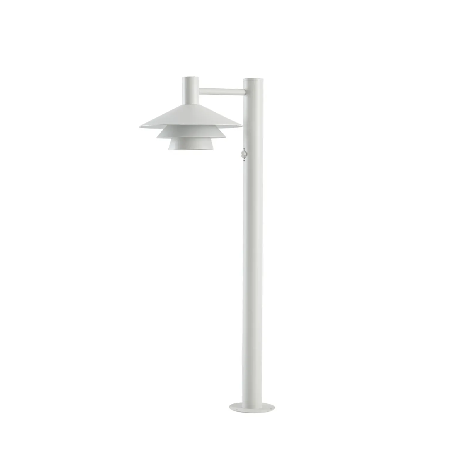 Bolardo luminoso LED Lucande Montaro, 100 cm, blanco, con sensor
