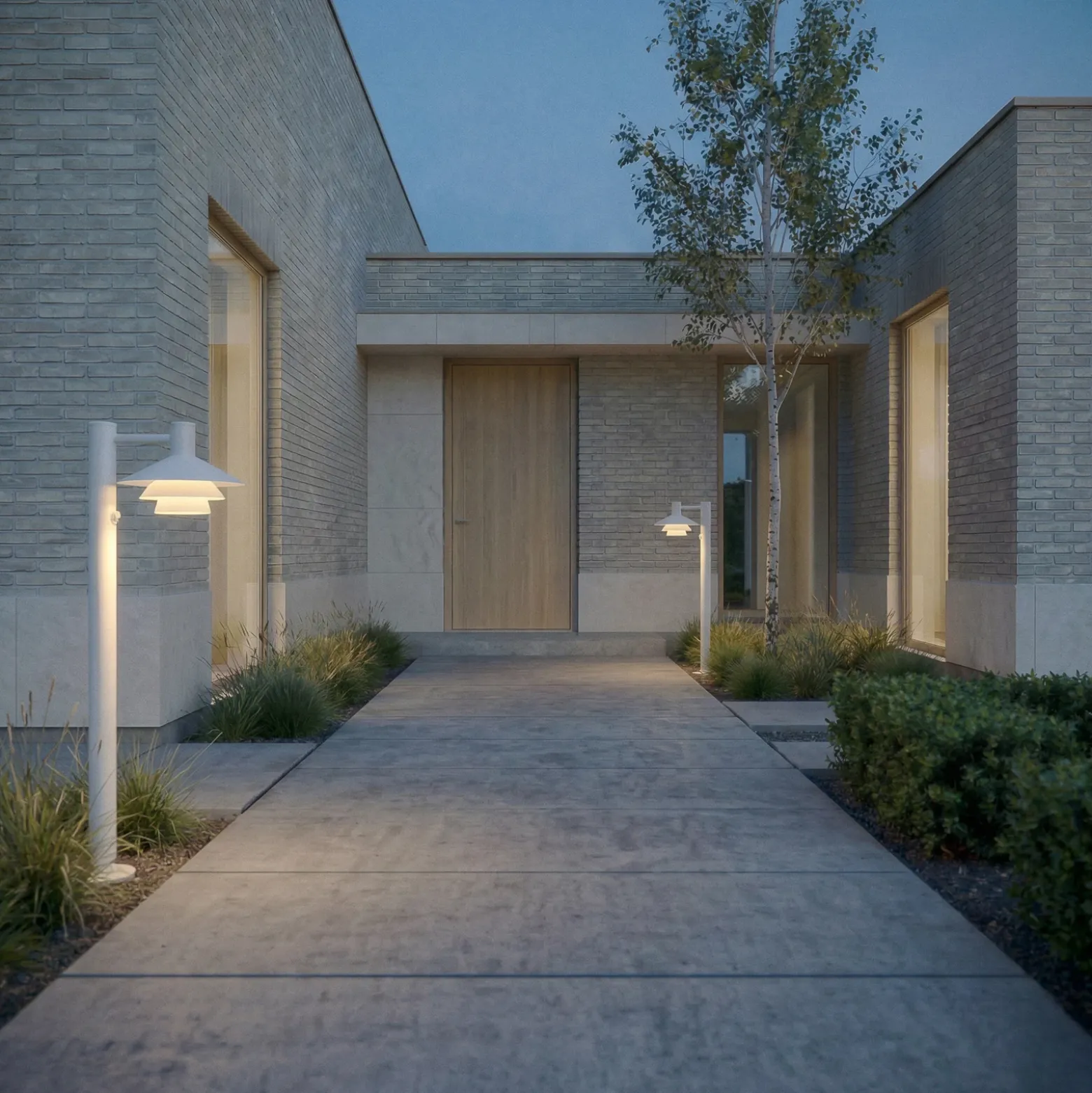 Bolardo luminoso LED Lucande Montaro, 100 cm, blanco, con sensor