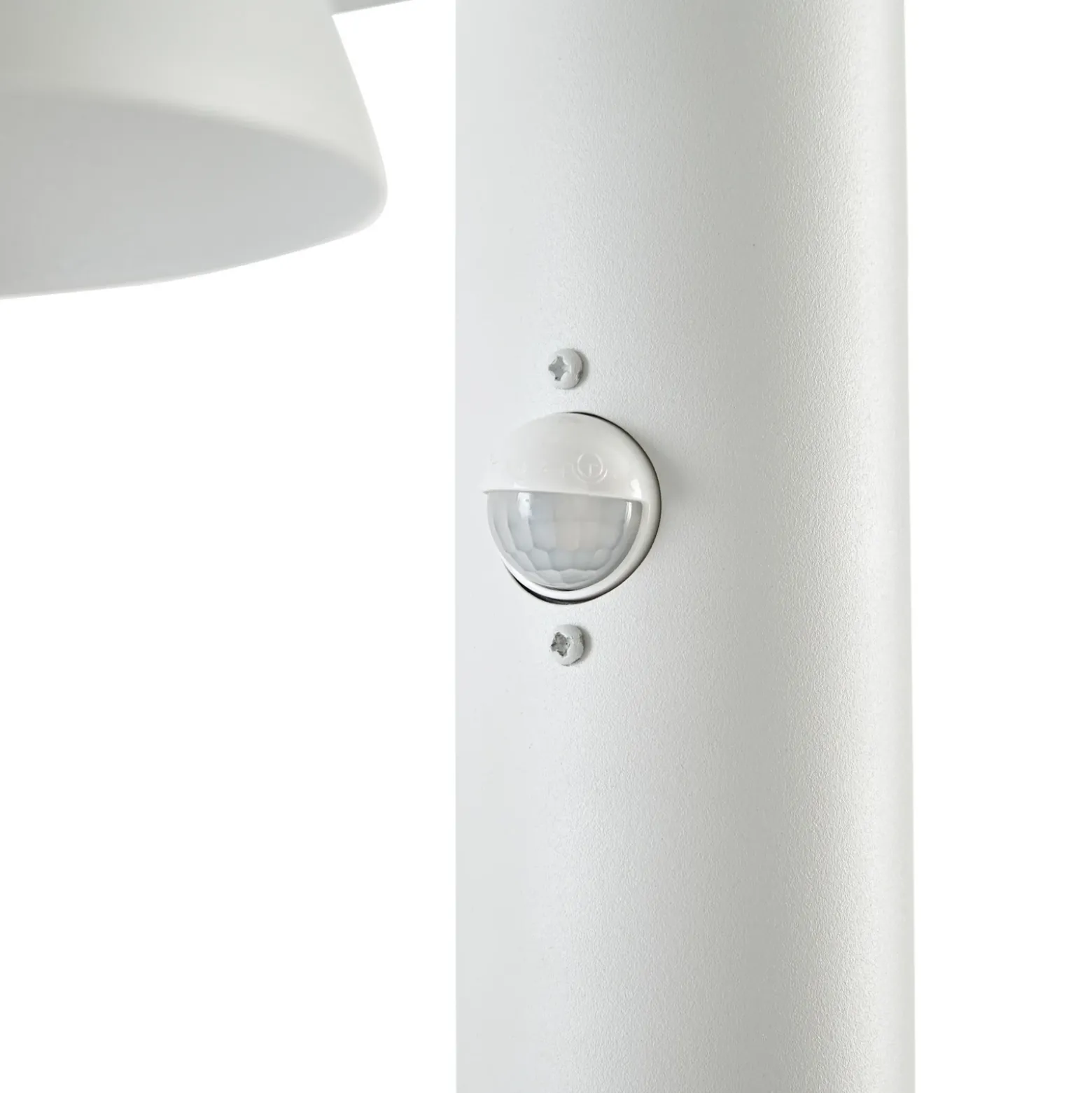 Bolardo luminoso LED Lucande Montaro, 100 cm, blanco, con sensor