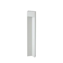 Bolardo luminoso LED Lucande Kaholo, gris claro, 90 cm, IP44